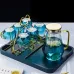 High Borosilicate 6 Glass 1 Jug Set with Glass rack and Tray